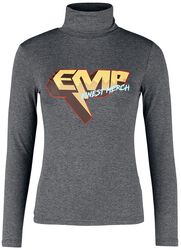 Paita turtleneck-kauluksella ja EMP-painatuksella, EMP Stage Collection, Pitkähihainen paita
