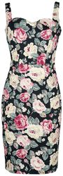 Rose Bloom Pencil Dress, Banned Retro, Keskipitkä mekko