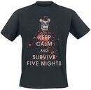 Keep Calm And Survive Five Nights, Five Nights At Freddy's, T-paita