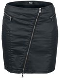 Waxed Skirt, Black Premium by EMP, Lyhyt hame