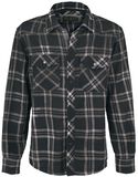 Sprayed Checkshirt, Black Premium by EMP, Pitkähihainen