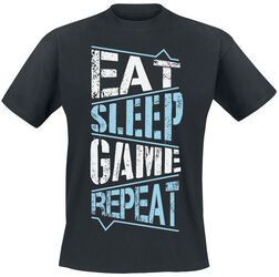 Eat Sleep Game Repeat, Gaming Slogans, T-paita