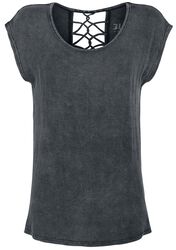 T-paita koristenyöreillä takana, Black Premium by EMP, T-paita