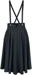Toyin Black Herringbone Overall Skirt, Voodoo Vixen, Keskipitkä hame