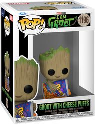 I am Groot - Groot with Cheese Puffs vinyl figurine no. 1196, Guardians Of The Galaxy, Funko Pop! -figuuri