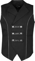 Vest with Faux Leather Straps, Gothicana by EMP, Liivi