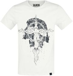 T-paita pääkalloilla ja risteillä, Black Premium by EMP, T-paita