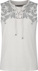Tank-Top with Ornaments, Black Premium by EMP, Tank-toppi