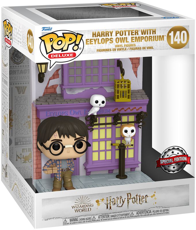 Harry Potter with Eeylops Owl Emporium (Pop! Deluxe) Vinyl Figure 140 (figuuri)
