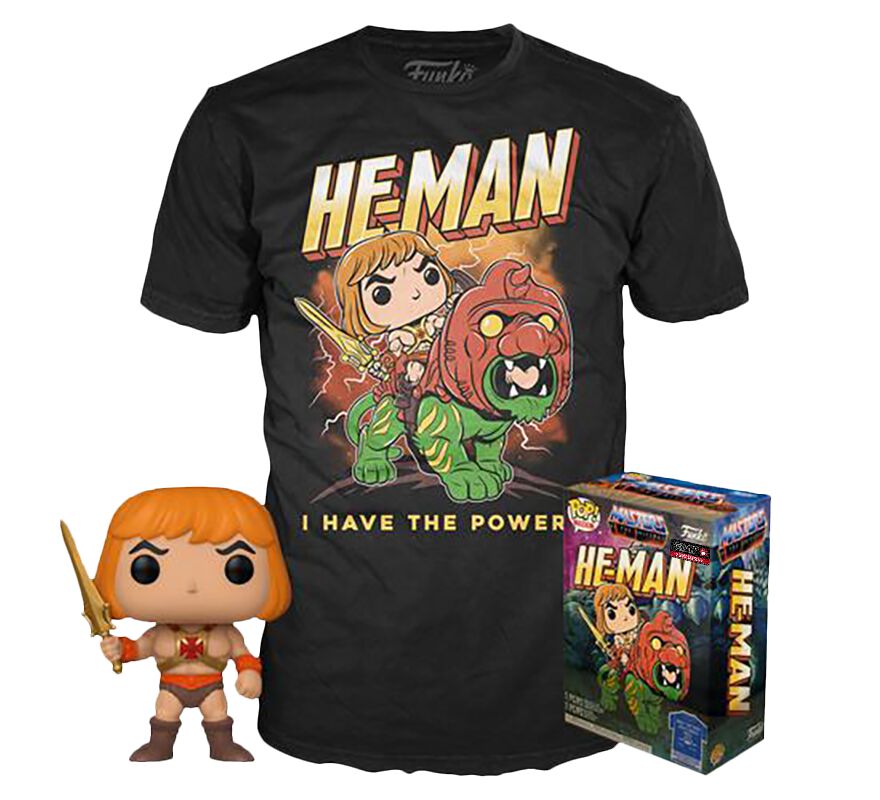 He-Man - He-Man (Glow In The Dark) - POP!-figuuri & T-paita
