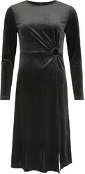 Velvet keyhole side split dress, QED London, Keskipitkä mekko