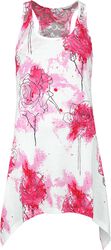 Watercolour rose lace panel vest, Innocent, Toppi