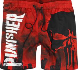 Skull - Red Desaster, The Punisher, Uimashortsit