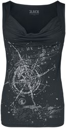 Top With Large Frontprint, Black Premium by EMP, Toppi