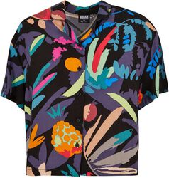 Ladies Viscose Resort Shirt havaijipaita, Urban Classics, Lyhythihainen kauluspaita