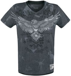 T-paita painatuksella ja V-kaula-aukolla, Rock Rebel by EMP, T-paita