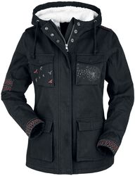 Winter Jacket with Prints and Embroidery, Full Volume by EMP, Talvitakki