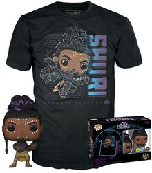 Wakanda Forever - Shuri (GITD) - POP!-figuuri & T-paita, Black Panther, Funko Pop! -figuuri
