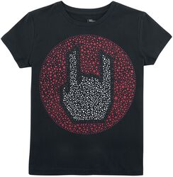 T-Shirt mit Rockhand aus Pünktchen