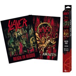 Set 2 Chibi Posters 52x38 Reign In Blood / Hell Awaits, Slayer, Juliste