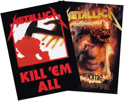 Set 2 Chibi Posters - Kill'Em All/Fire Guy, Metallica, Juliste