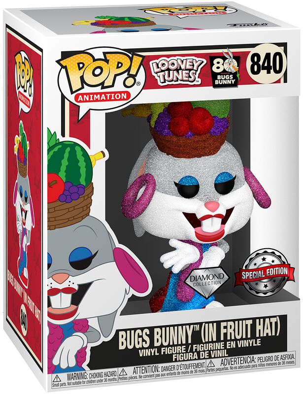 Bugs Bunny (In Fruit Hat) (Diamond Glitter) Vinyl Figure 840 (figuuri)