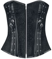 Corset with Straps an Zipper, Gothicana by EMP, Korseletti