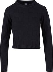 Ladies’ check knit jumper neulepusero, Urban Classics, Neulepaita