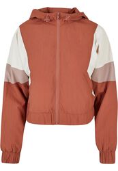 Ladies’ short three-tone crinkle jacket takki, Urban Classics, Verryttelytakki