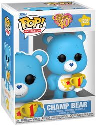 Care Bears 40th anniversary - Champ Bear Pop! Animation (Chase-mahdollisuus) vinyl figurine no. 1203 (figuuri)