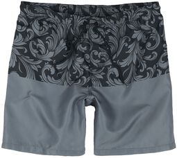 Ornament Print Swim Shorts, Black Premium by EMP, Uimashortsit