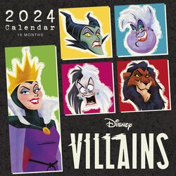 2024-seinäkalenteri, Disney Villains, Seinäkalenteri