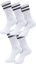 Double Stripe Socks 5-Pack, Urban Classics, Sukat