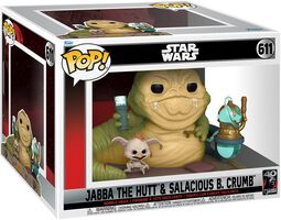 Return of the Jedi - 40th Anniversary - Jabba The Hutt with Salacious B. Crumb (POP! Deluxe) vinyl figure 611 (figuuri), Star Wars, Funko Pop! -figuuri