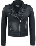 Studded Jeans Jacket, Black Premium by EMP, Farkkutakki
