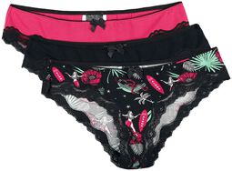 3-Pack Aloha Panty Set, Pussy Deluxe, Pikkarisetti