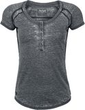 Vintage Lace Burnout Shirt, Black Premium by EMP, T-paita