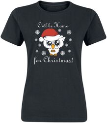 Owl Be Home For Christmas, Tierisch, T-paita