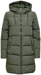 Dolly Long Puffer Coat, Only, Pitkät Takit