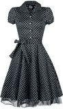 Black White Small Dot Long Dress, H&R London, Keskipitkä mekko