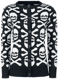 Skull And Bones Cardigan, Gothicana by EMP, Neuletakki