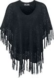 Knitted Poncho, Black Premium by EMP, Viitta