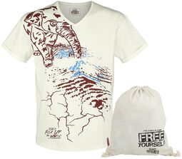 Don't Fuck Up The World - valkoinen T-paita painatuksella, EMP Special Collection, T-paita