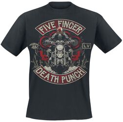 Biker Skully, Five Finger Death Punch, T-paita