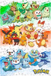First partners, Pokémon, Juliste