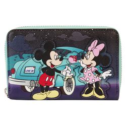Loungefly - Micky & Minnie Date Night Drive-In, Mickey Mouse, Lompakko
