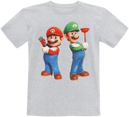 Kids - Plumbing Bros., Super Mario, T-paita