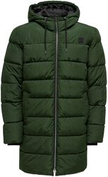 ONSMelvin Life quilted coat, ONLY and SONS, Pitkä talvitakki