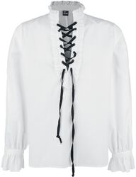 Ruffled Shirt With Lacing, Banned, Pitkähihainen