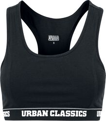 Ladies Logo Bra urheilurintaliivit, Urban Classics, Bustier-toppi